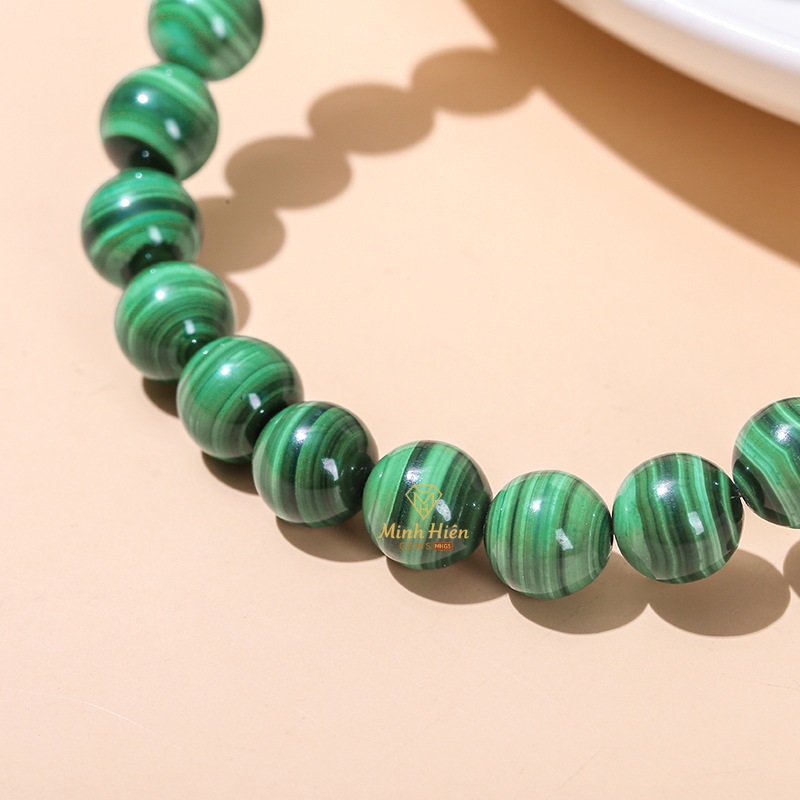 Vòng tay đá Malachite 7A tự nhiên size 6-10mm 18 Malachite7A2