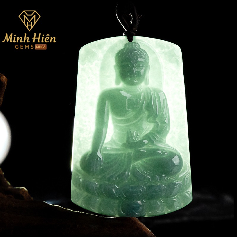Mặt dây chuyền Phật A Di Đà Ngọc Cẩm Thạch xanh nước 14 adidaphatcamthach4