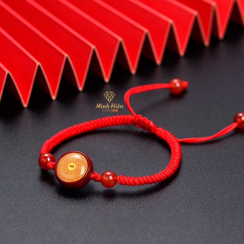 Vòng tay Thần chú Lăng Nghiêm - Dây chỉ đỏ, chu sa 11 chulangnghiemchusa3