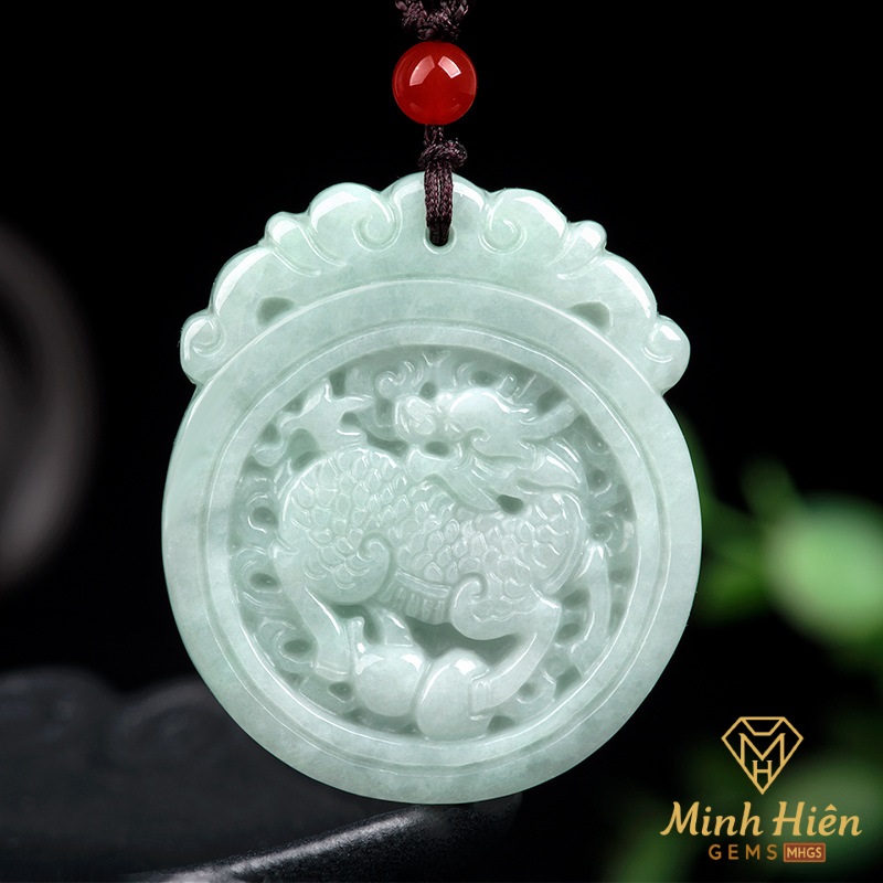 Vòng cổ Kỳ Lân Tống Phúc Ngọc Phỉ Thúy Myanmar loại A