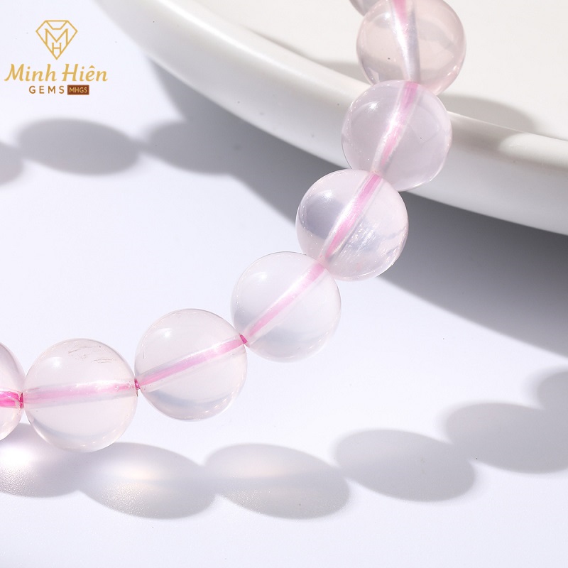 Vòng tay Đá Thạch Anh Hồng Ánh Sao Moissanite 6A-A tự nhiên 30 thachanhhong6aa2