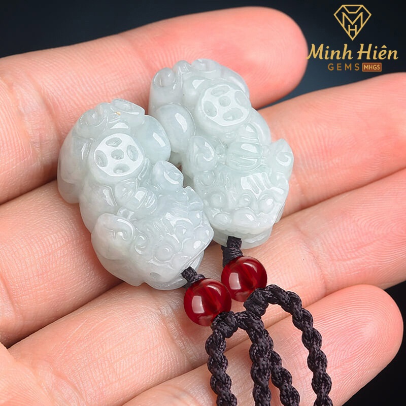 Vòng Cổ Tỳ Hưu Kim Tiền Ngọc Phỉ Thúy tự nhiên loại A 8 tyhuukimtien2